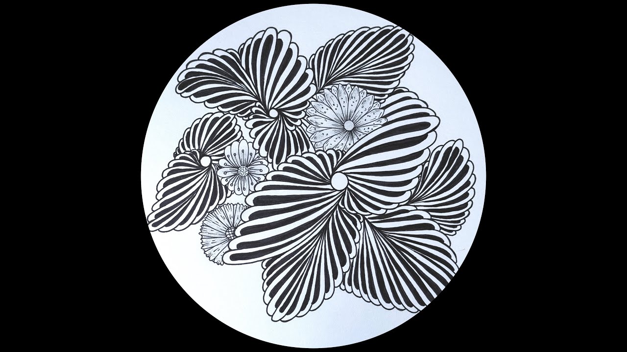 🌿 Step by Step Zentangle Pattern Drawing tutorial 🌿|| zen moment