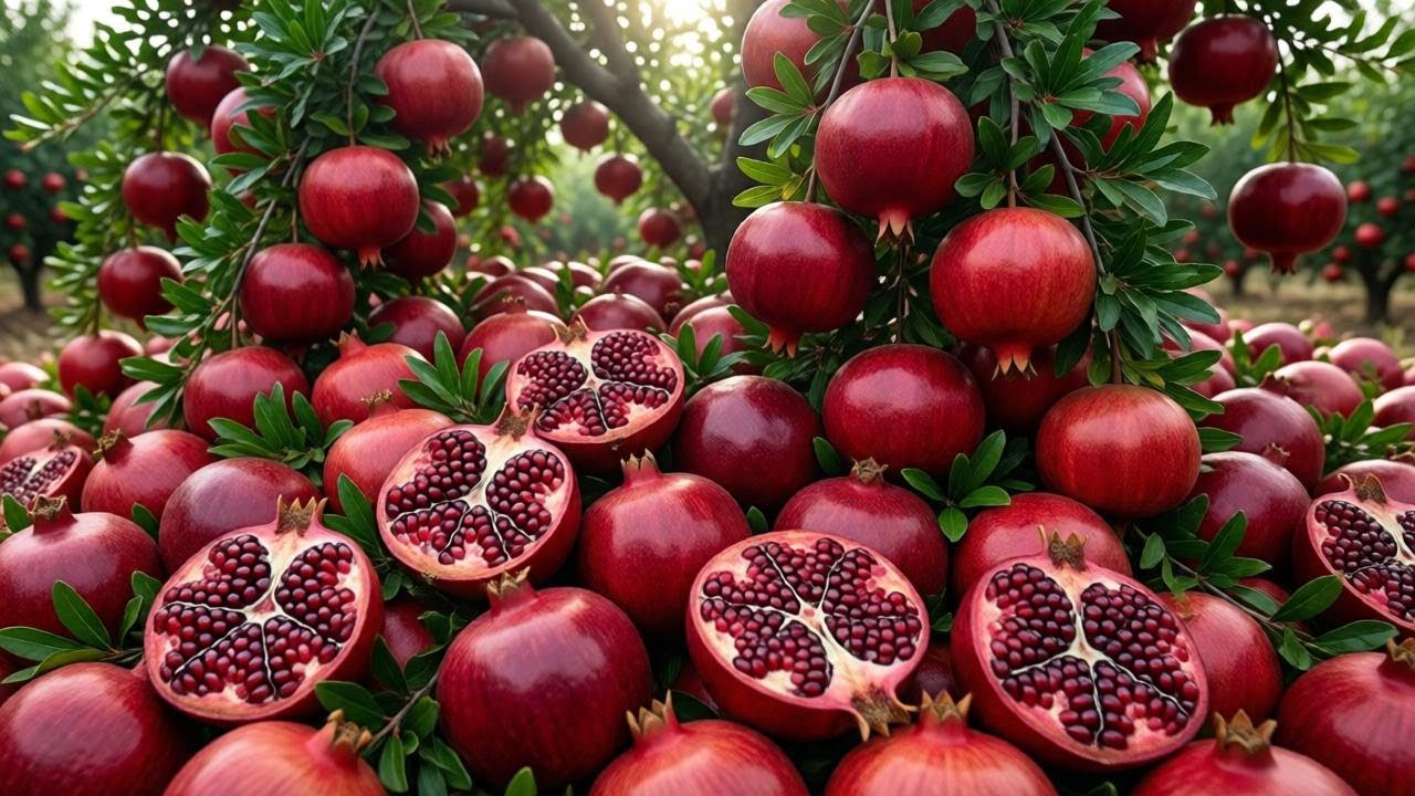 Peaceful Pomegranate Farm Life 🌿 From Soil to Harvest | Silent Farming