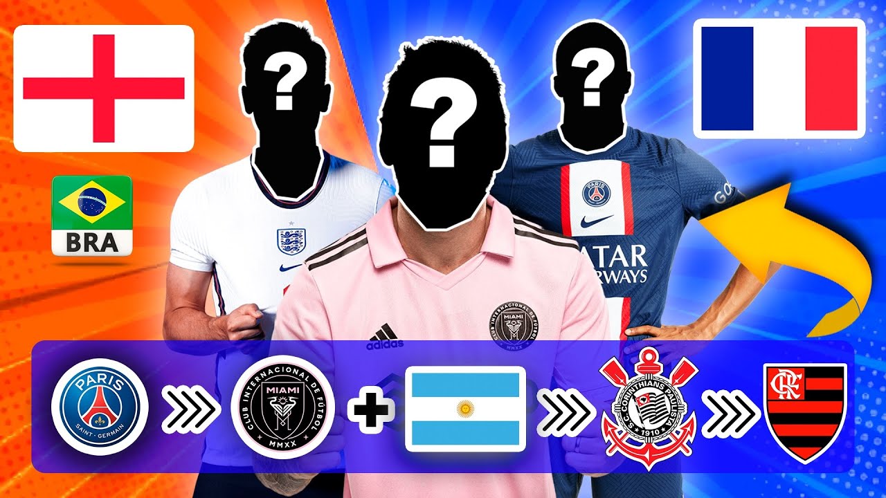 ADIVINHE QUEM SÃO OS JOGADORES PELO TIME ANTERIOR E PELO TIME ATUAL  - FUTEBOL QUIZ