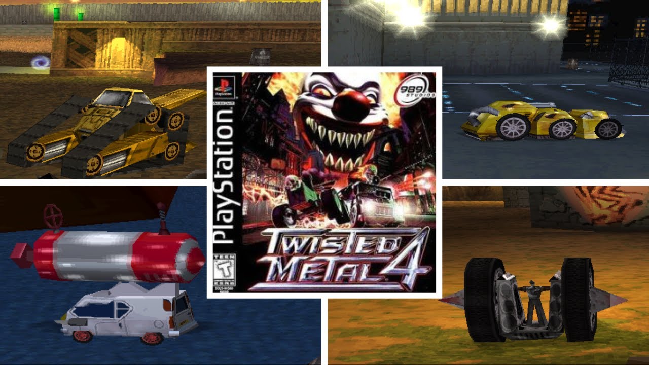 Twisted Metal 4 - All Bosses (Sweet Tooth)