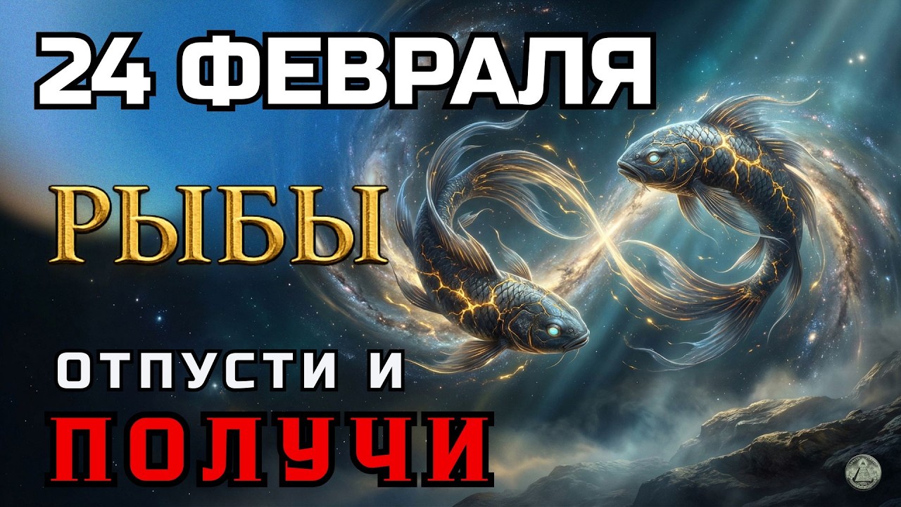 РЫБЫ - 24 февраля:освобождение от прошлого.Любовный гороскоп, энергии дня 2026.Суперлуние на Сегодня