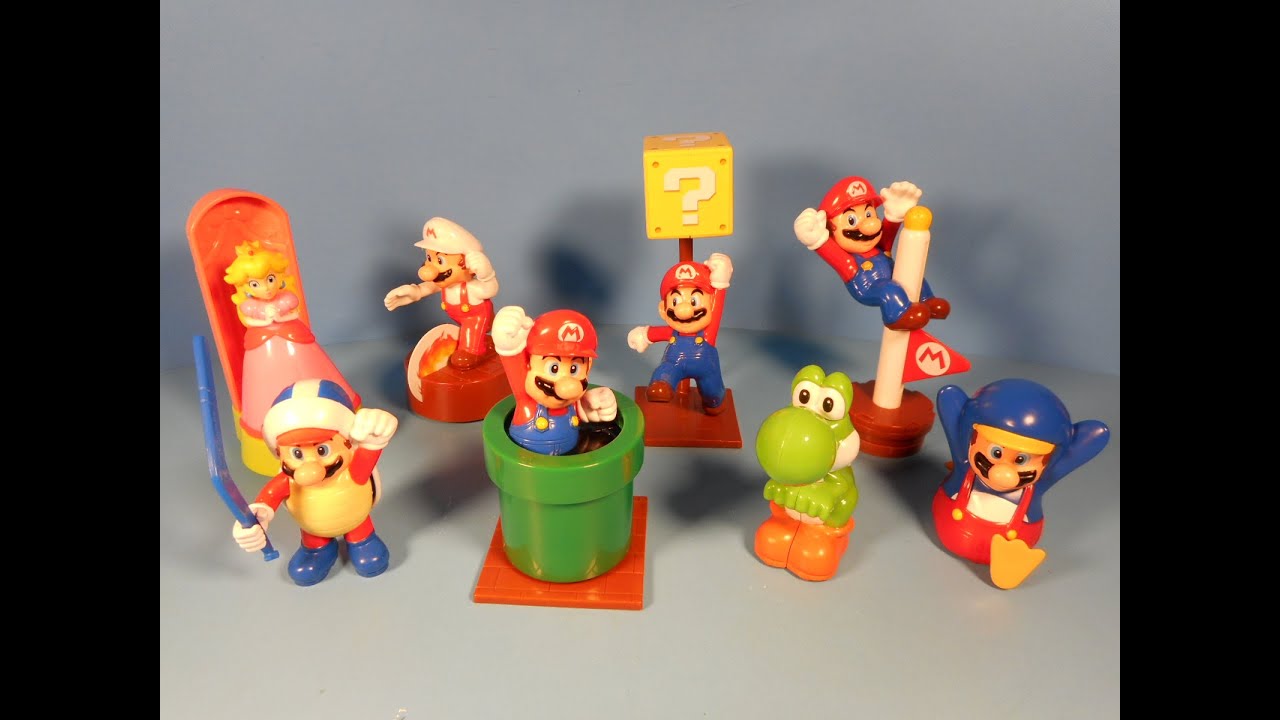 2014 SUPER MARIO SET OF 8 McDONALD'S HAPPY MEAL FULL COLLECTION VIDEO REVIEW
