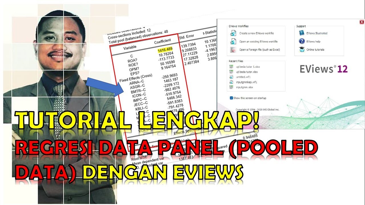 Tutorial Regresi Data Panel Dengan Eviews - Perbedaan antar Individu dan Waktu Pada Data Pooled
