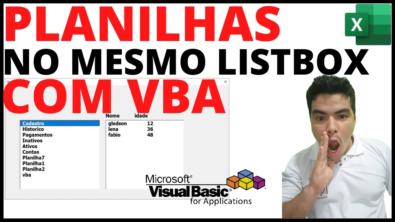 Carregar Planilhas Diferentes no Mesmo Listbox, Unico Listbox para Exibir dados de Várias planilhas