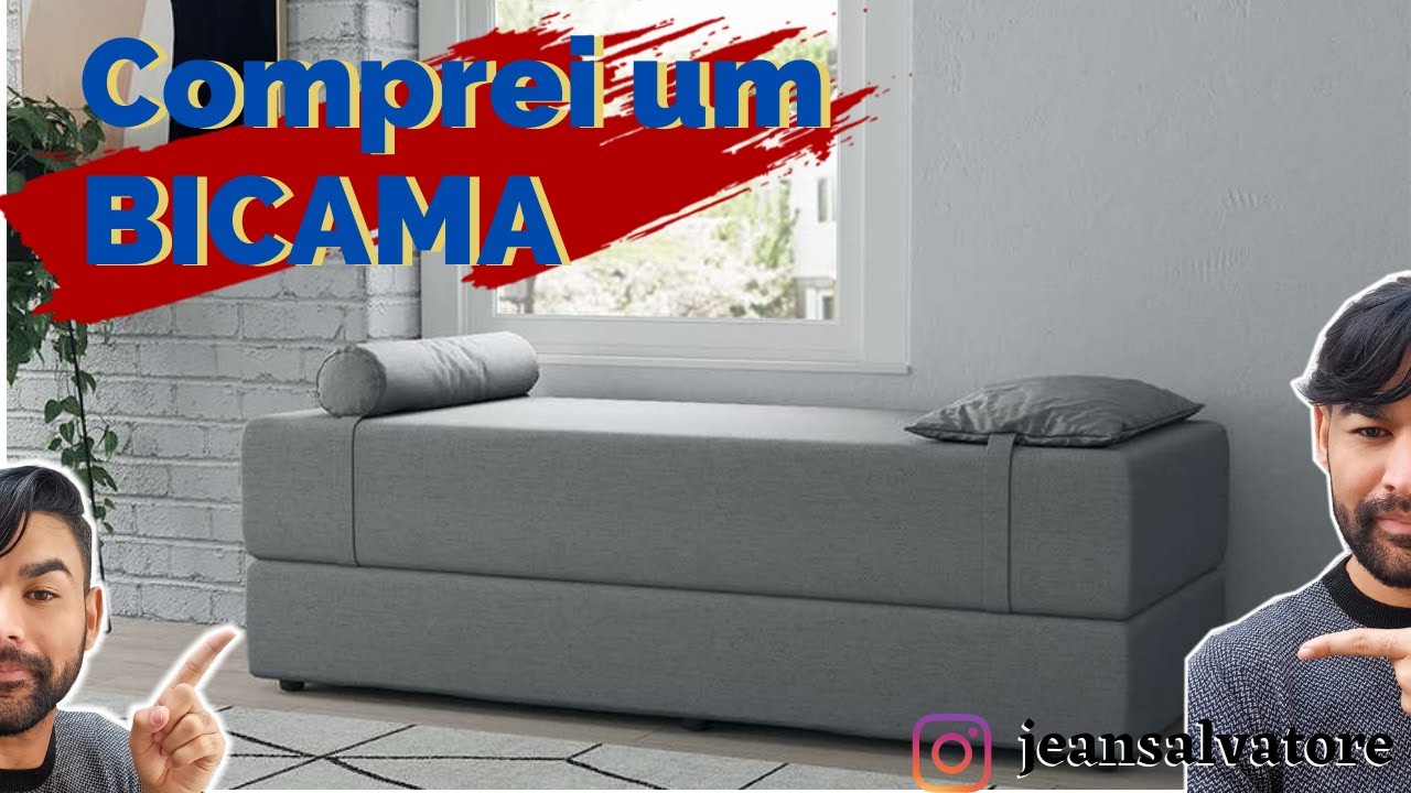 Sof&aacute; cama/ BICAMA 3 Lugares Cec&iacute;lia Linho Cinza