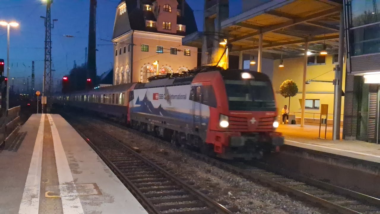 BR 193 474 mit Fußballsonderzug (DZ 56735) in Augsburg
