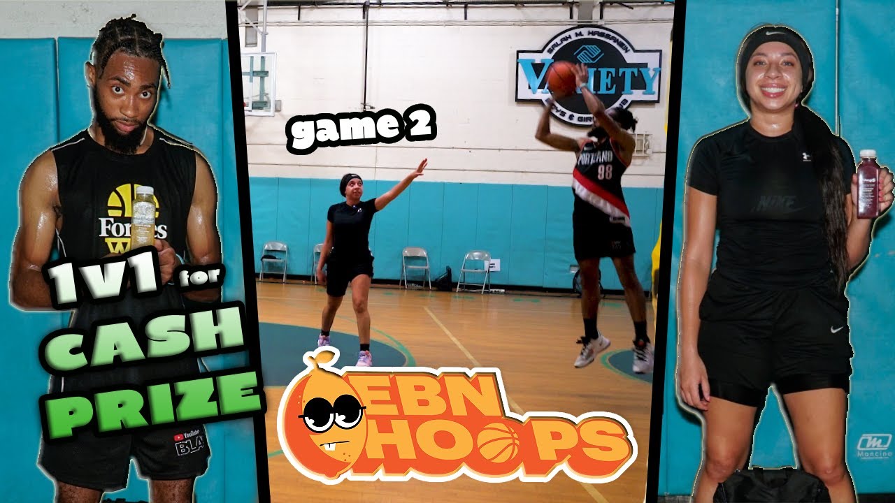 Taylor Elajas vs KylieGoBrazy: INTENSE 1v1 for CASH PRIZE! | Game 2 | EBN Hoops Basketball League