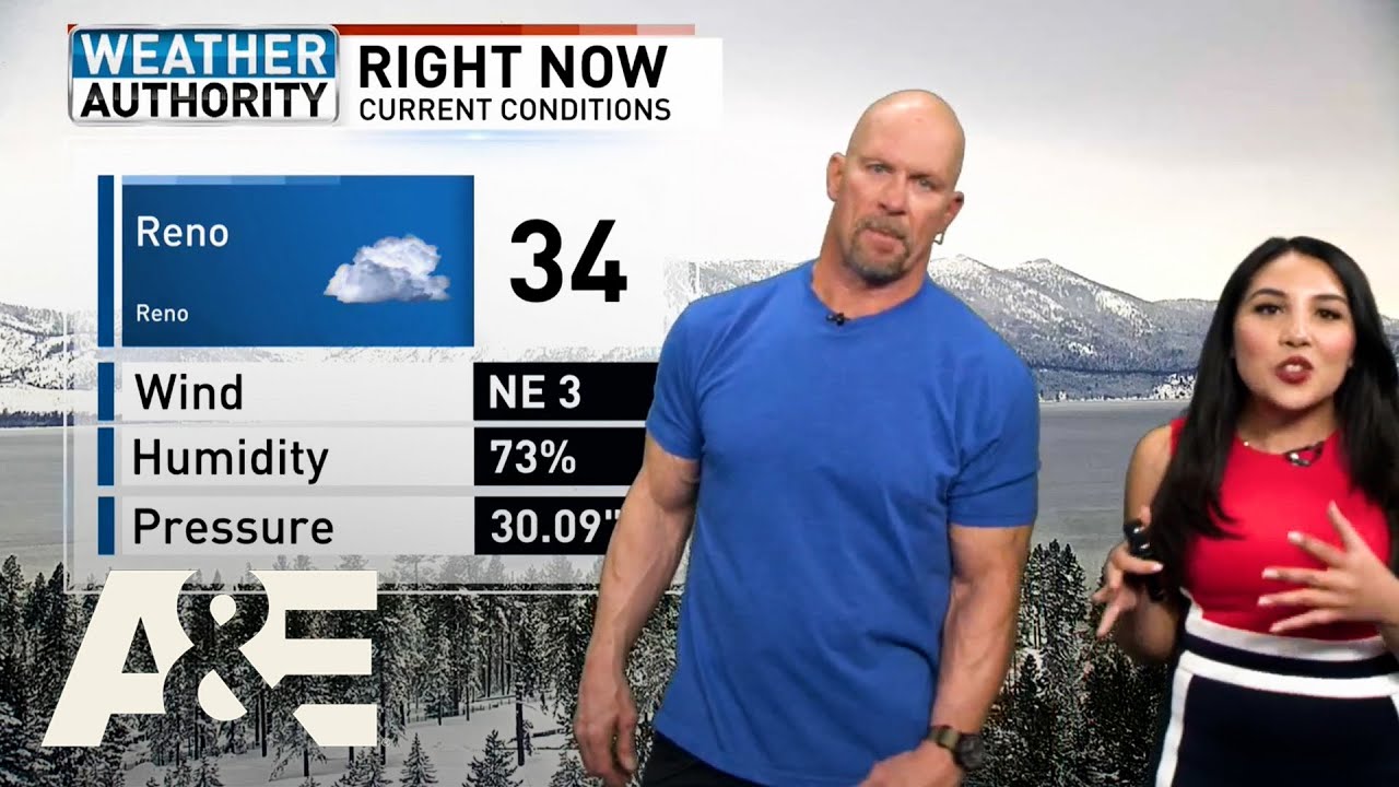 Stone Cold Takes Over TV Station's Weather Report | Stone Cold Takes on America | A&E