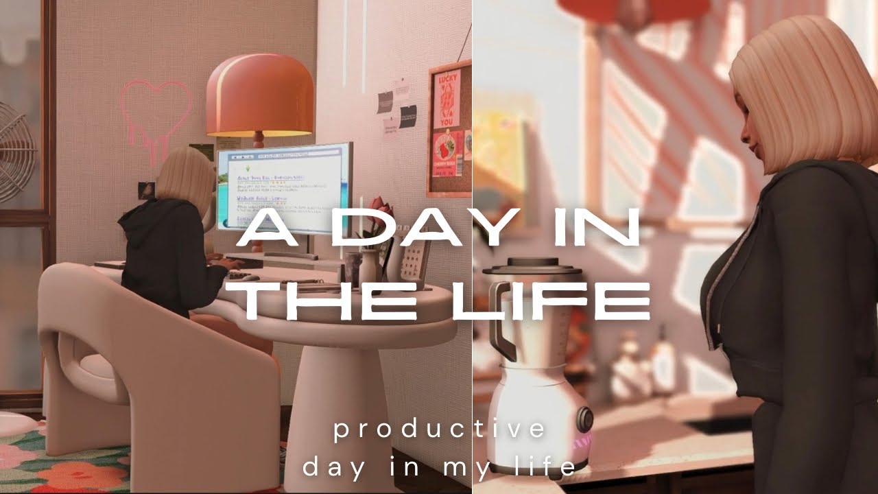 A DAY IN MY LIFE (morning routine, work, jogging, coffee run, date night) The Sims 4 Vlog