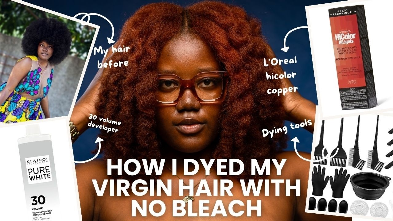How I Dyed My Virgin Natural Hair Copper Without Bleach | Detangle With Me