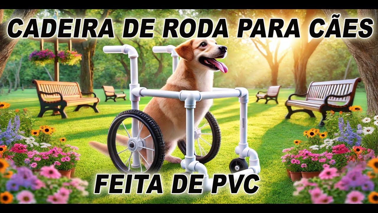 como fazer uma cadeira de rodas para cães em pvc.