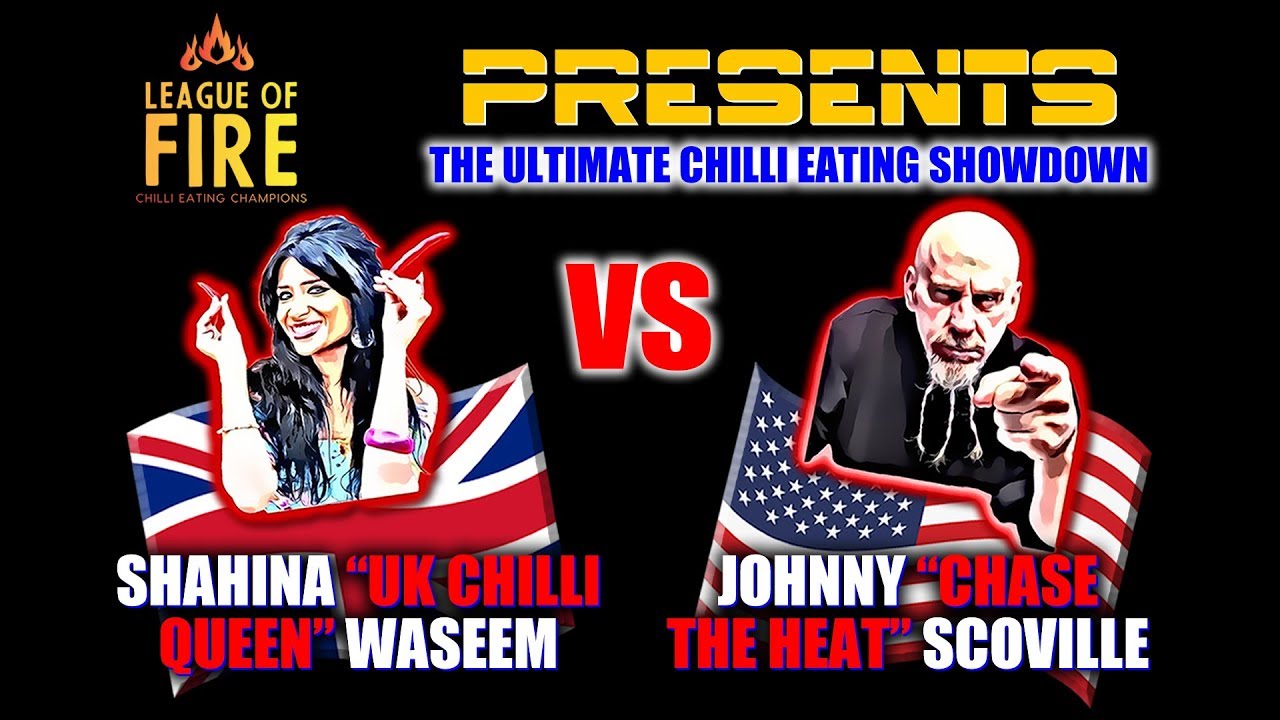 JOHNNY SCOVILLE vs UK CHILLI QUEEN (+ Matt Tangent) 1st EVER League of Fire WORLD TITLE BELT MATCH