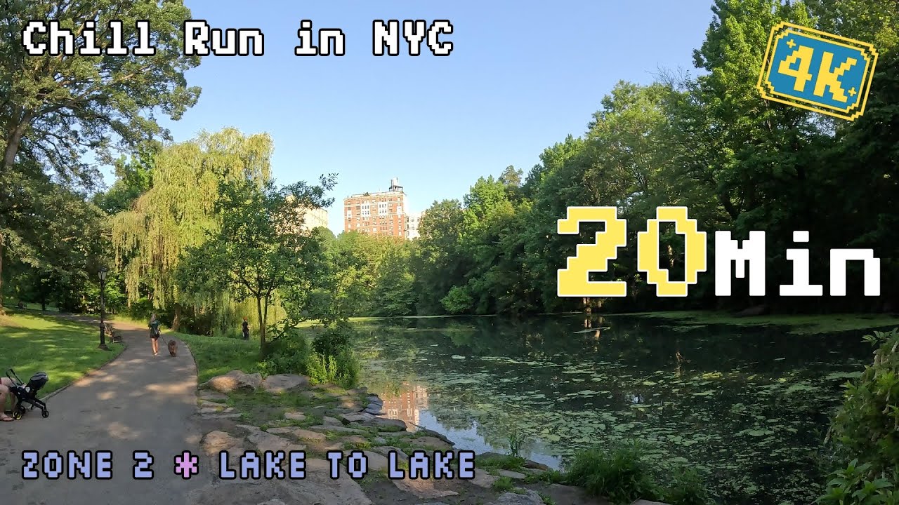 Lake to Lake Quest 🌊 | 20 Min Central Park Run: Harlem Meer ➤ The Pool Loop ASMR Running in NYC 🌸 4K