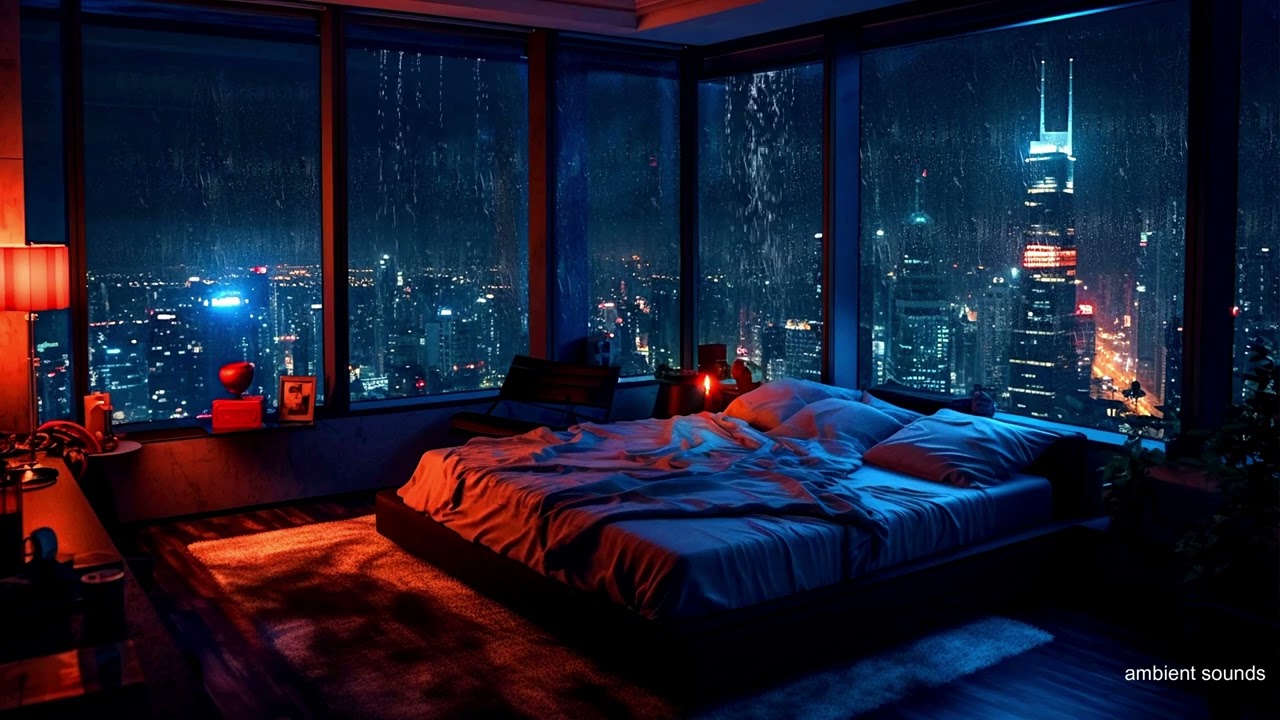 🌧️ Heavy Rain on Chicago Skyscraper Windows &ndash; 10 Hours Sleep, Study & Relax (4K)