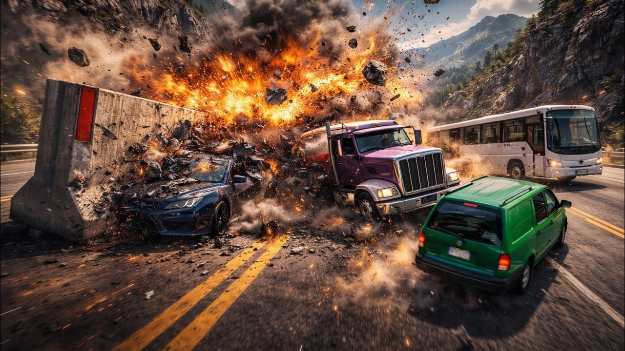 Ultimate Vehicle Durability Test 💥 Cars vs Trucks vs Vans | Extreme High Speed Crash Test