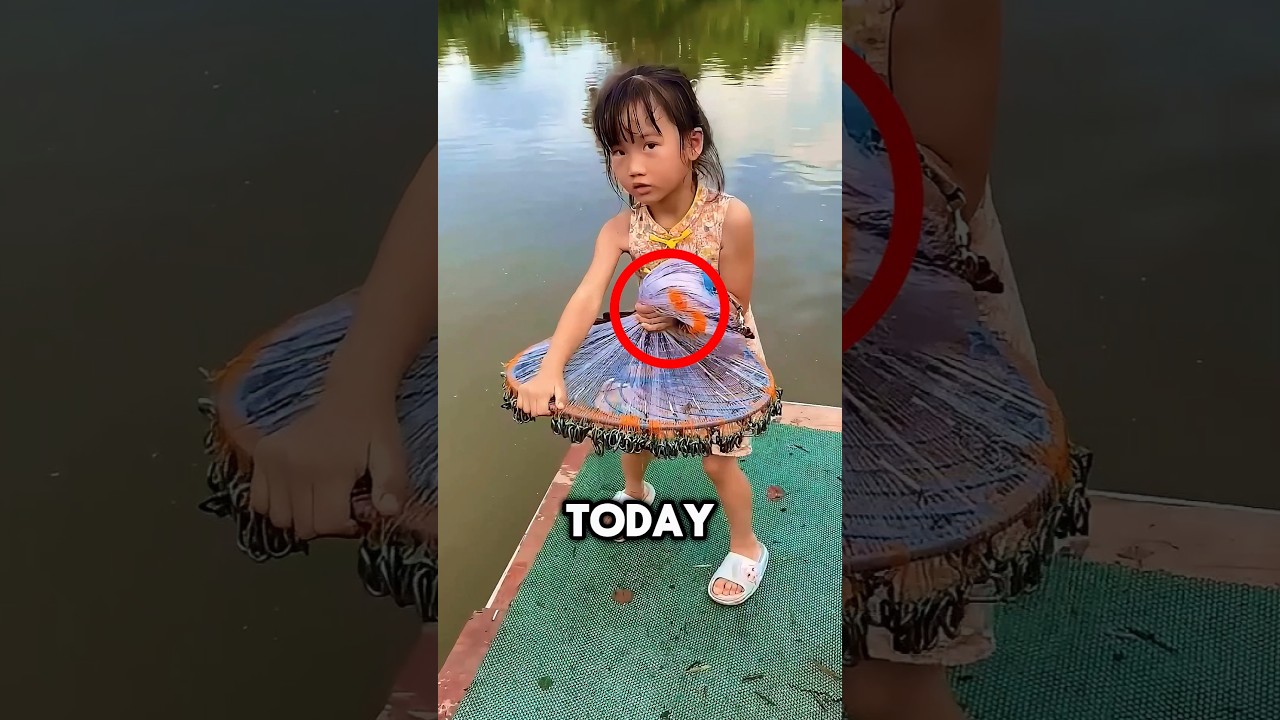 Little Girl Trying To Catch Fish For Her Family 🥺❤️