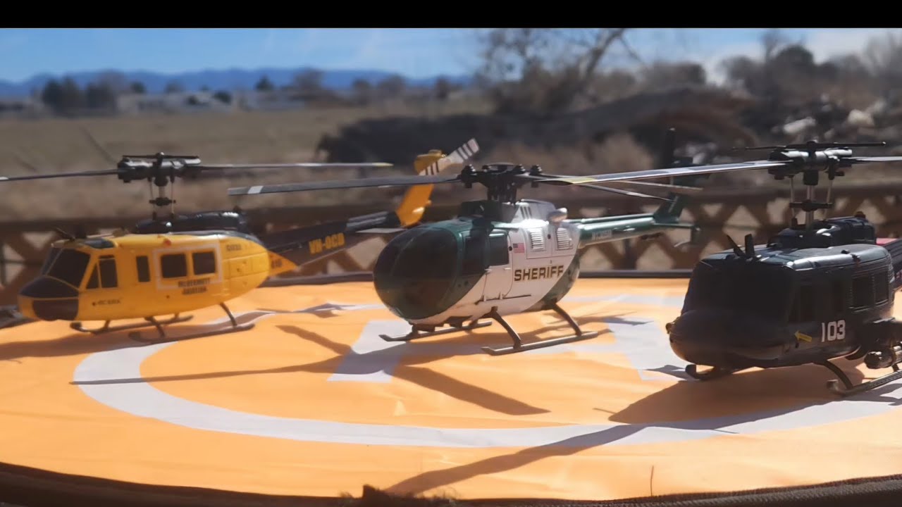 Super Sunny Rc Sunday, a B0-105 and some Hueys 