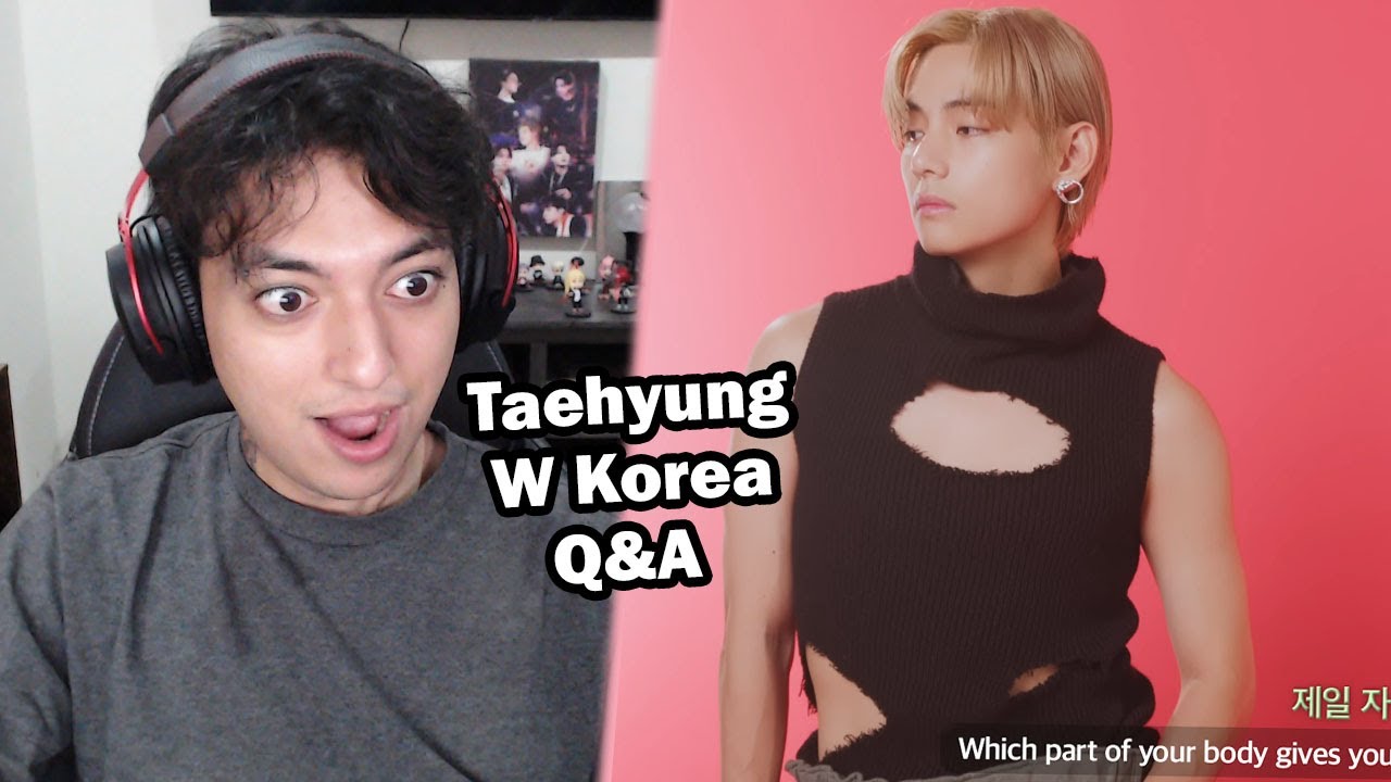 Taehyung W Korea Q&A + Behind The Scenes - Reaction