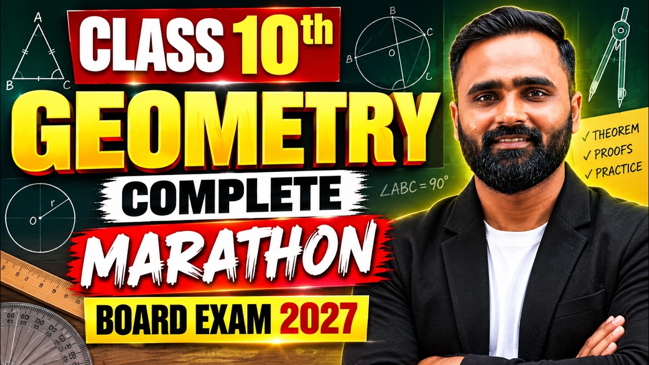 🔴LIVE| Class 10th GEOMETRY|COMPLETE MARATHON|Board Exam 2027|Pradeep Giri Sir