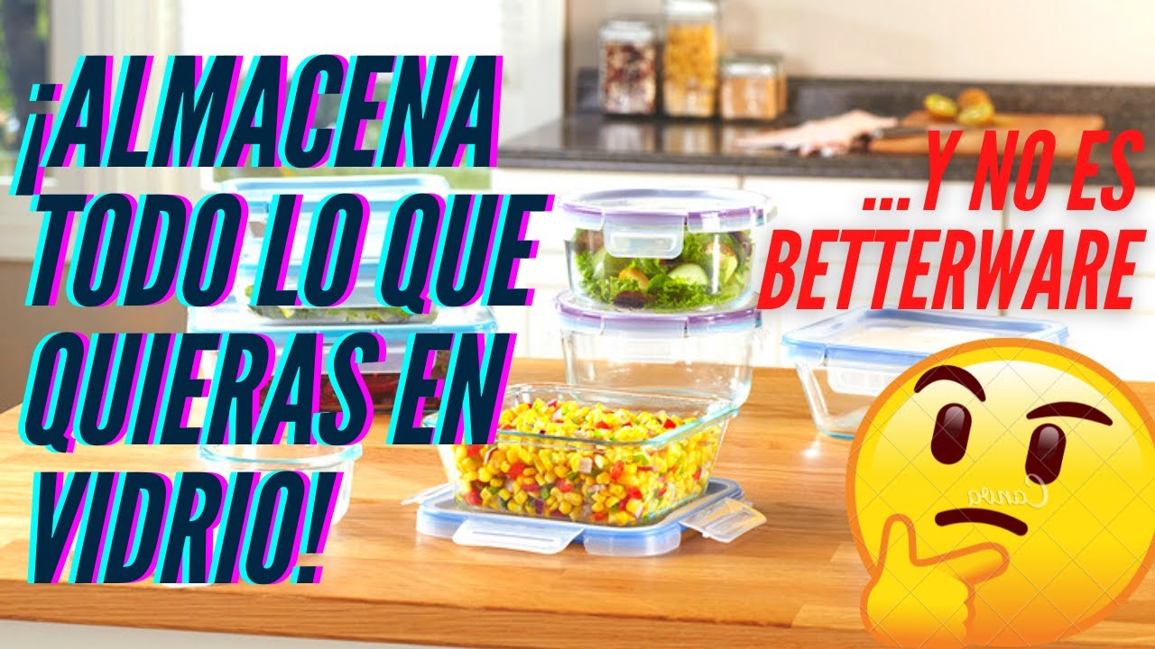 SET de recipientes de VIDRIO snapware TUPPERS DE ALTA CALIDAD con tapa HERMÉTICA Y ANTIDERRAMES