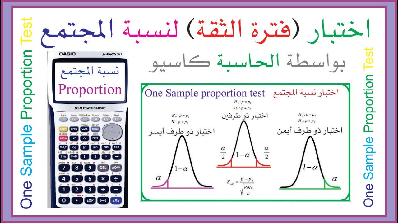 Proportion (calculator) | اختبار-فترة الثقة حول نسبة المجتمع بواسطة الحاسبة