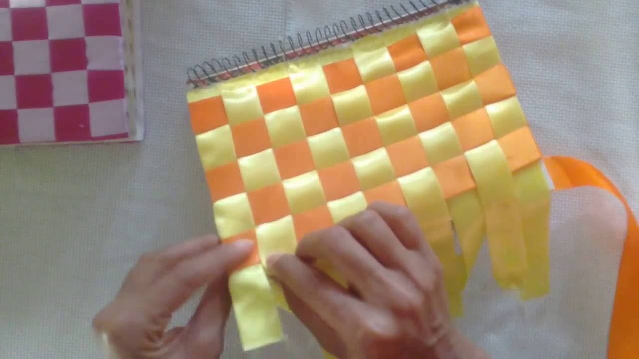Encapando caderno ou agenda com fita de cetim