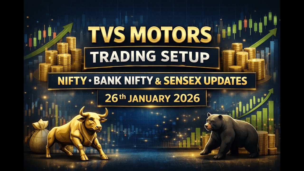 Market Next Week | TVS Motors Trading Setup + Nifty, Bank Nifty & Sensex Trading Outlook (26th Jan)