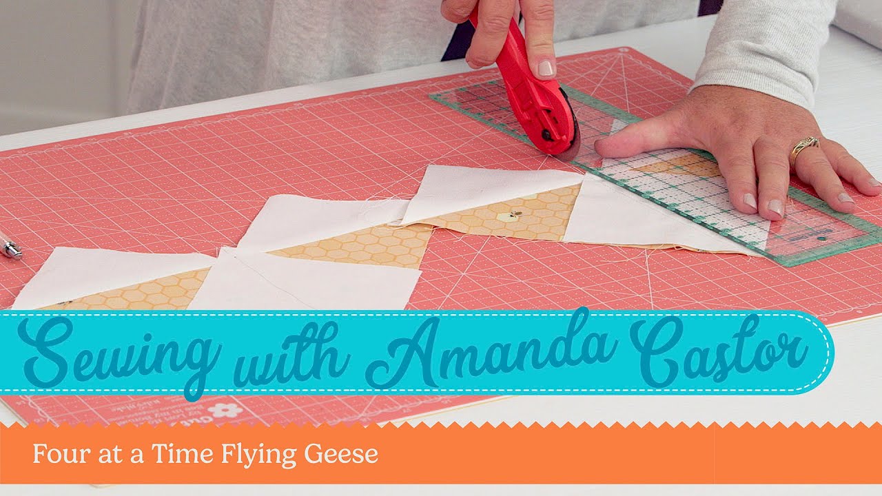 No Waste Flying Geese Tutorial with Amanda Castor from Material Girl Quilts
