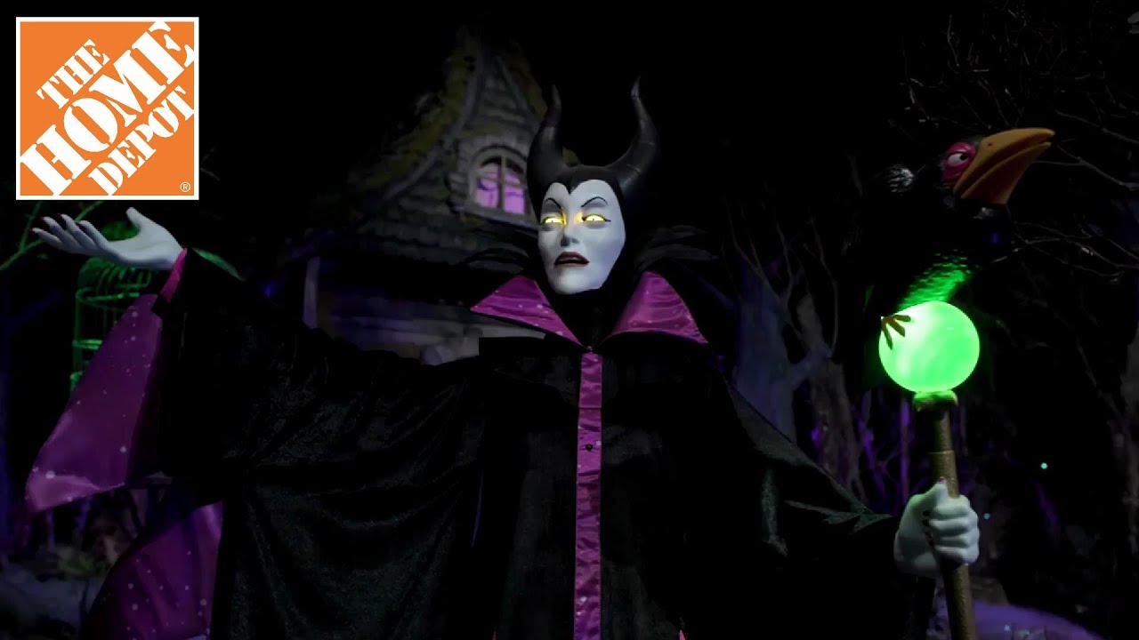 Maleficent NEW 2025 Home Depot Halloween Disney LED Sleeping Beauty Animatronic Demo Trailer Video