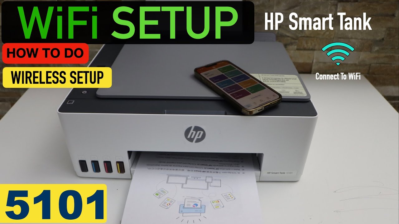 HP Smart Tank 5101 WiFi Setup, Connect To Wireless Network.