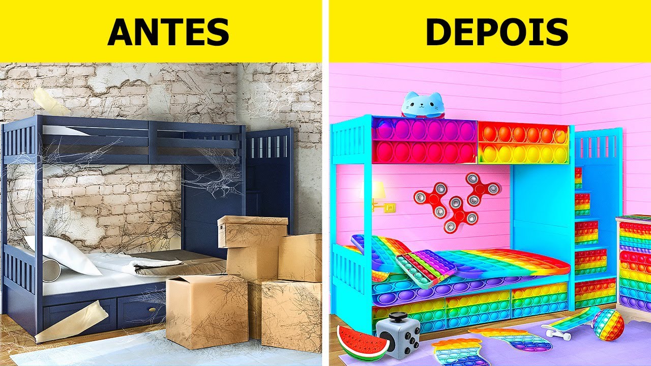 INCR&Iacute;VEL TRANSFORMA&Ccedil;&Atilde;O DE SALA || Ideias de Decora&ccedil;&atilde;o e Artesanatos, por 123 GO! CHALLENGE