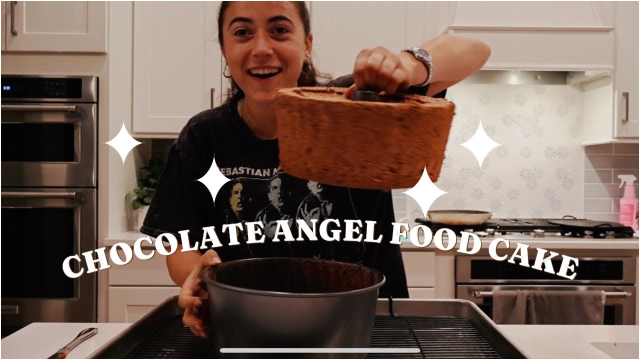 CHOCOLATE ANGEL FOOD CAKE ~cooking show~