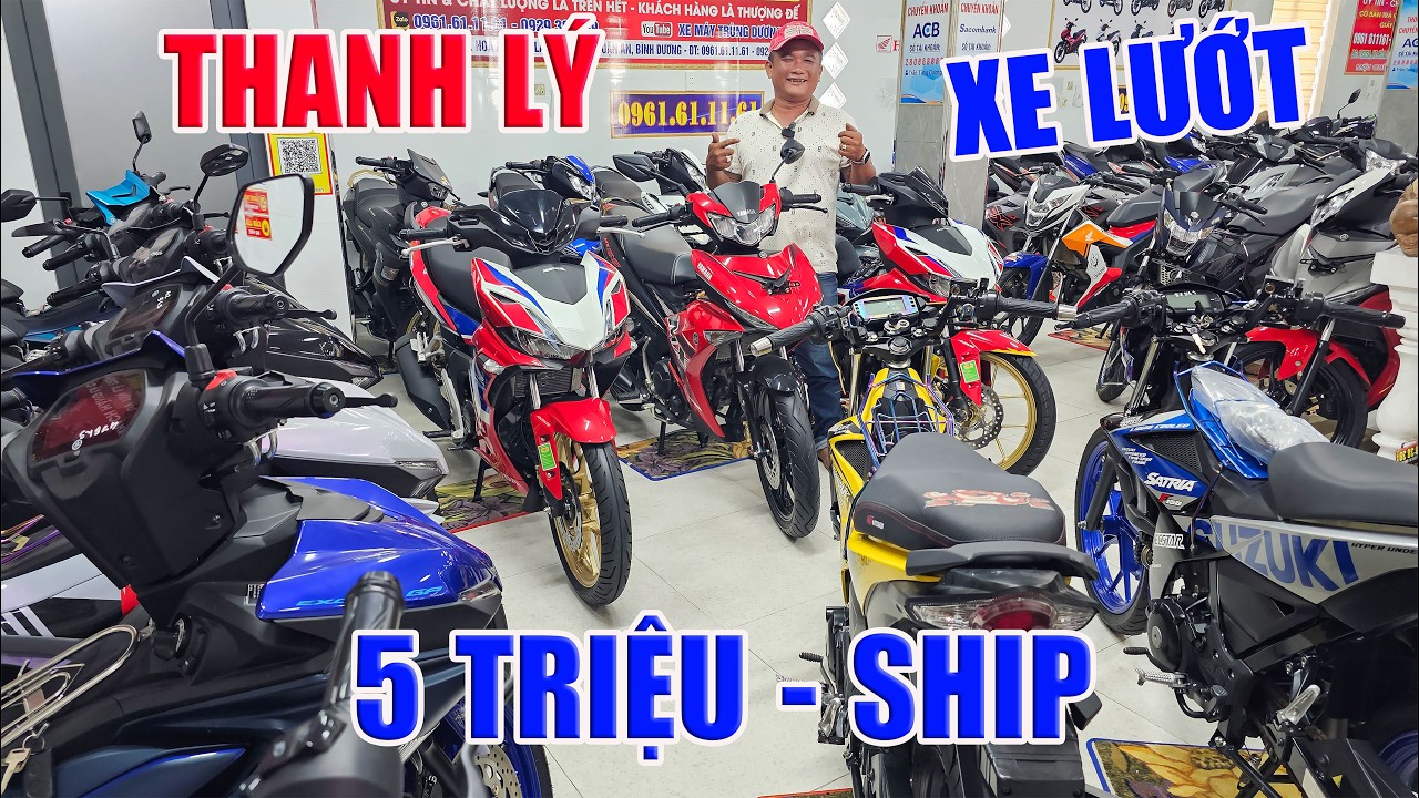 THANH LÝ XE LƯỚT EXCITER 155 ABS MXKING WINNER V3 VISION FUTURE NVX 155 SONIC SATRIA SỐC 5 TRIỆU XE
