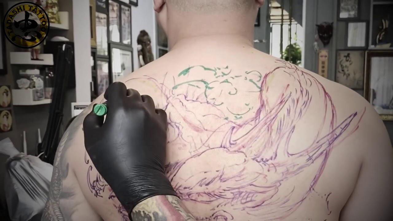 Dragon tattoo done by Trung Tadashi ( Full Back - Freehand) Tadashi Tattoo