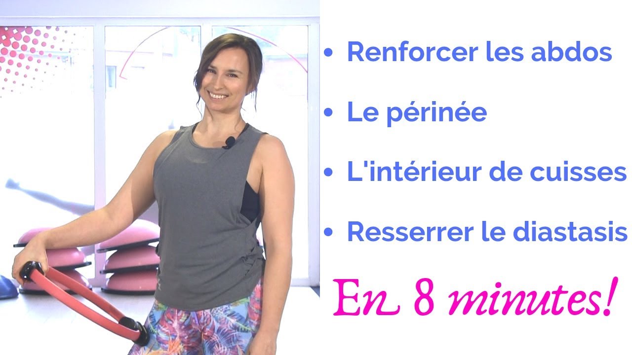 8 minutes pour un dos solide et un ventre tonique (anti diastasis)