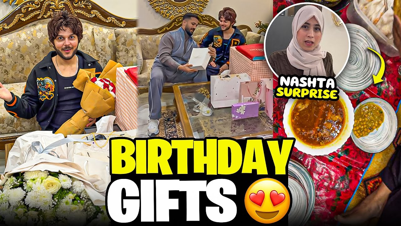 Expensive Birthday Gifts Unboxing 🎂Nashta Surprise From Ghazal Aapi 🤩