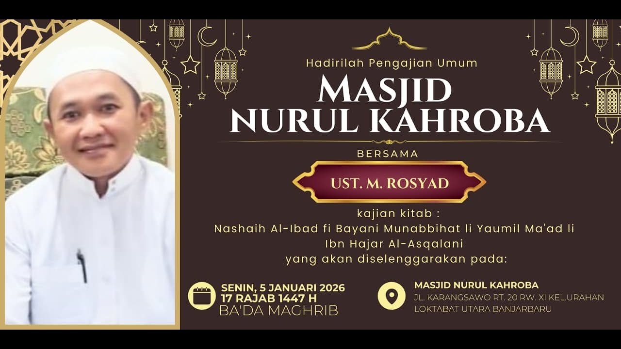 LIVE! Pengajian Malam Selasa bersama Ustadz M. Rosyad Kajian 