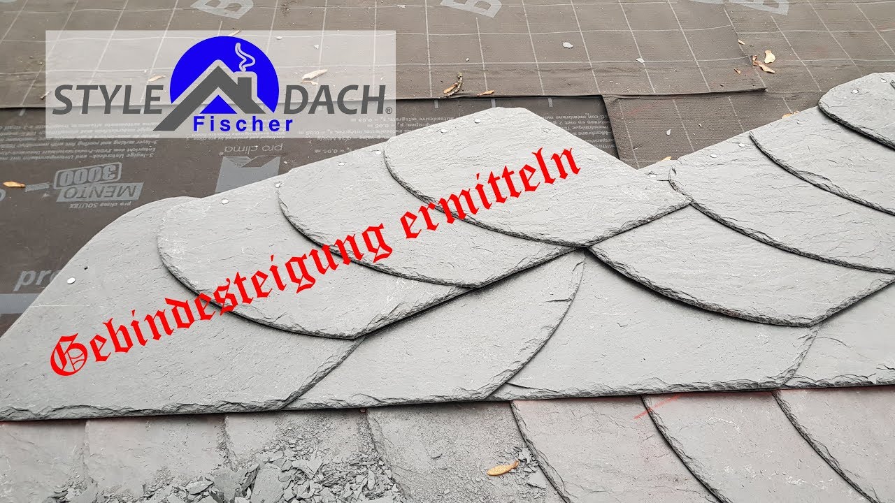 Gebindesteigung auf Schieferdach ermitteln - Schieferdecker Anleitung - Schieferspezialisten