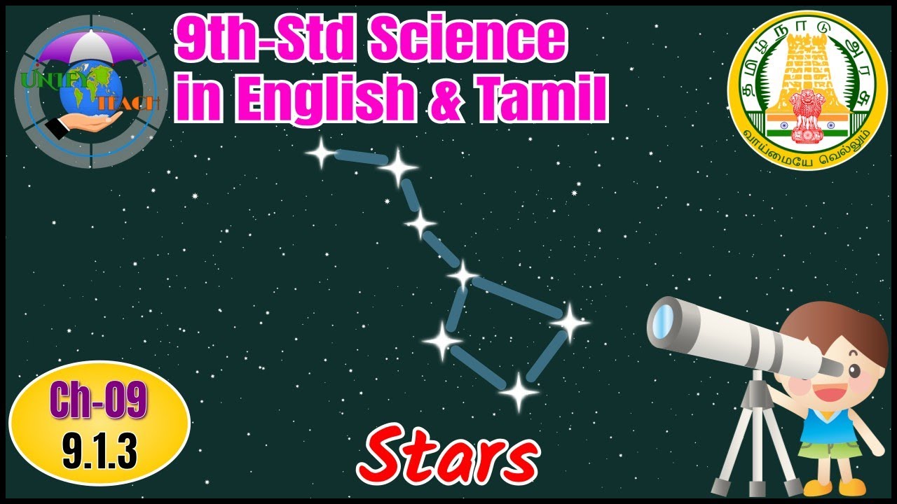 9th Std | Science | Unit-9 | Universe | 9.1.3 | Stars | English + Tamil | Bilingual