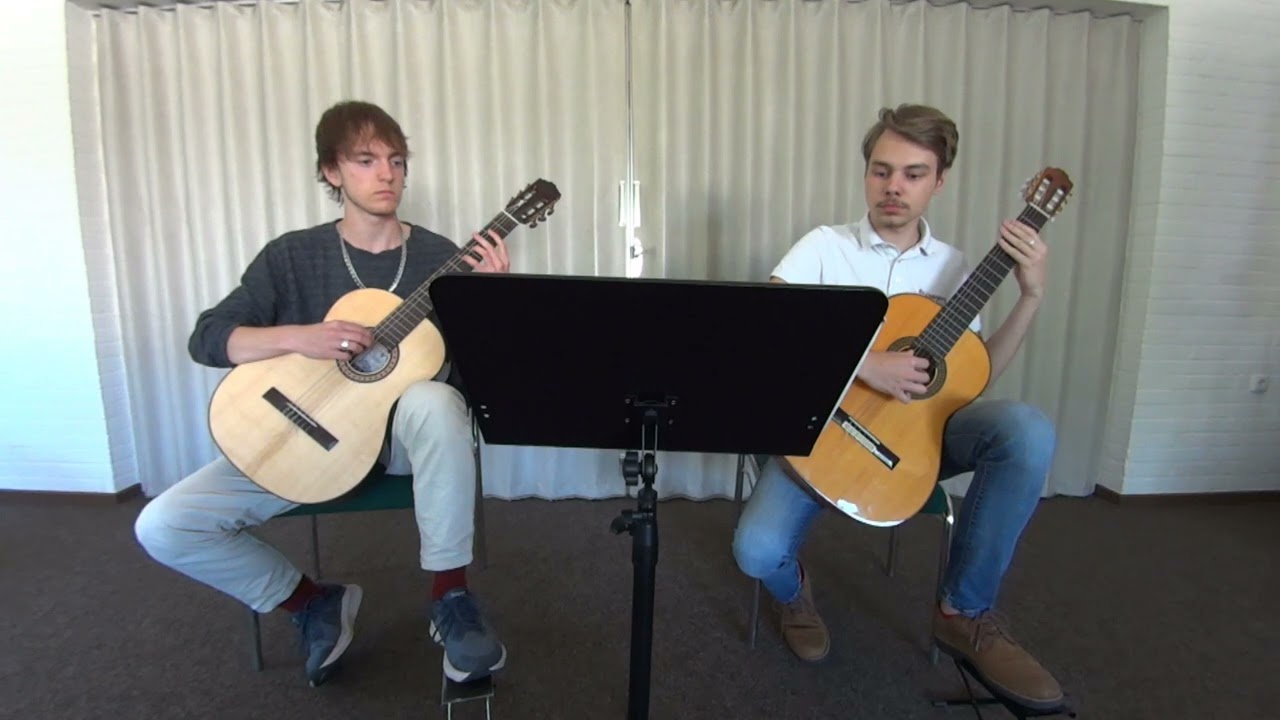Aus dem Gitarrenunterricht: Bicinie - Teuchert Band 1 - Gitarre Duo Jendrik & Lukas