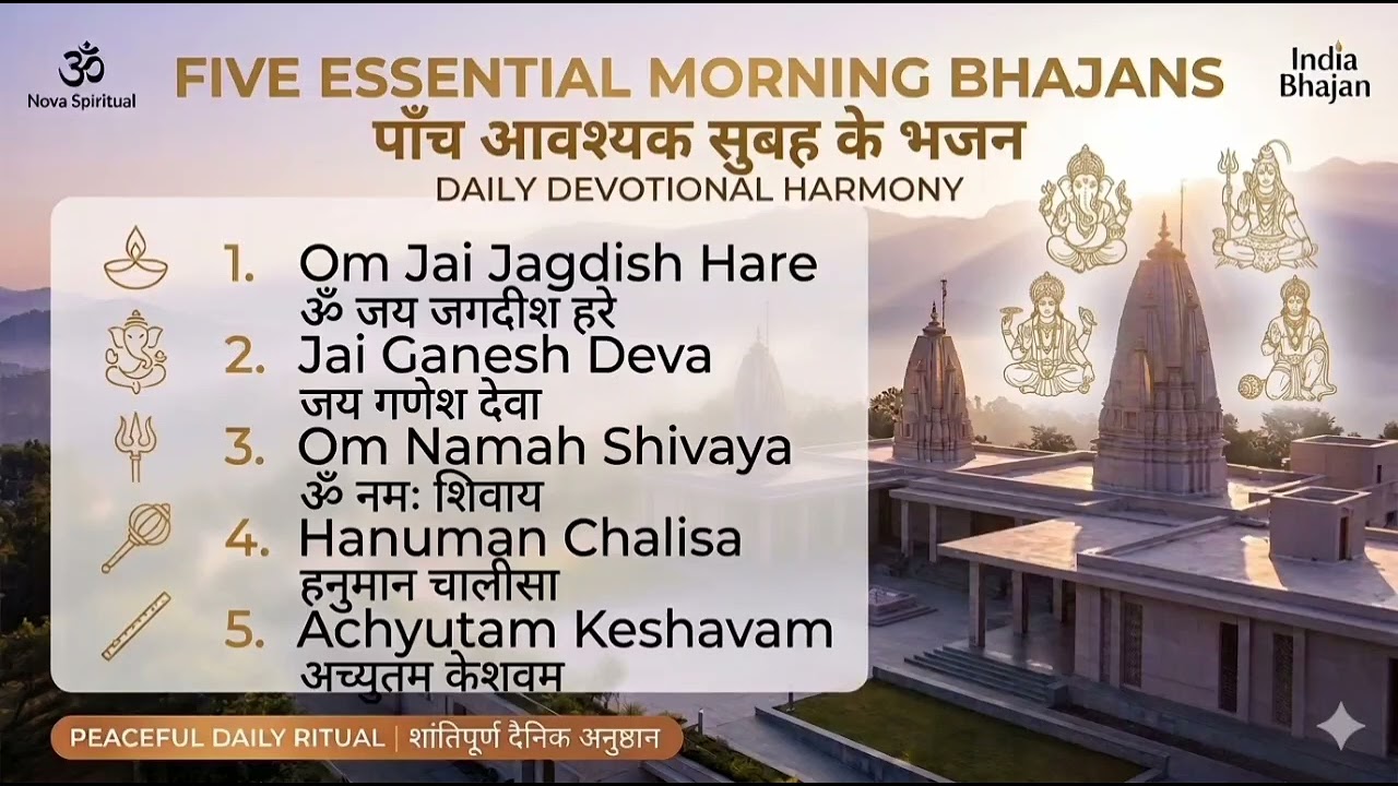 सुबह के 5 शक्तिशाली भजन 🌅 Morning Bhajans for Positive Energy| #morningbhajan 