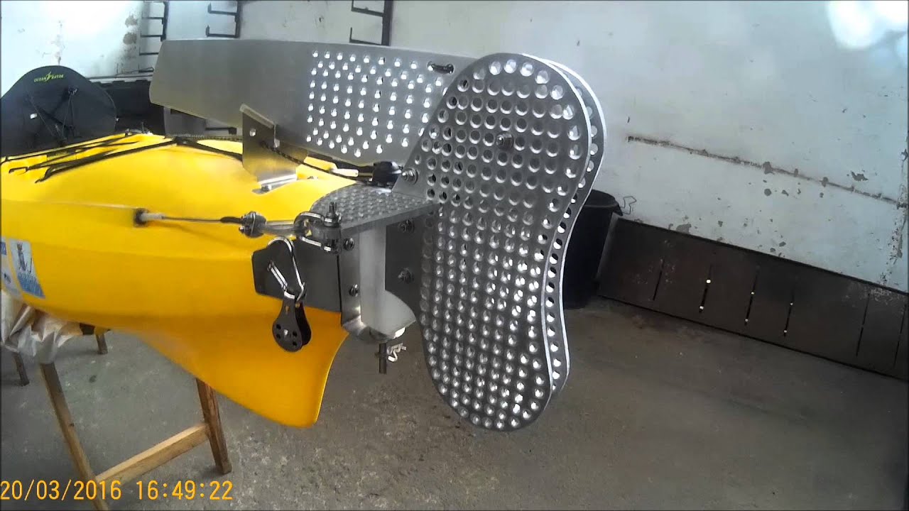 Timón artesanal para Ocean Kayak Trident 13 (Montaje en kayak)