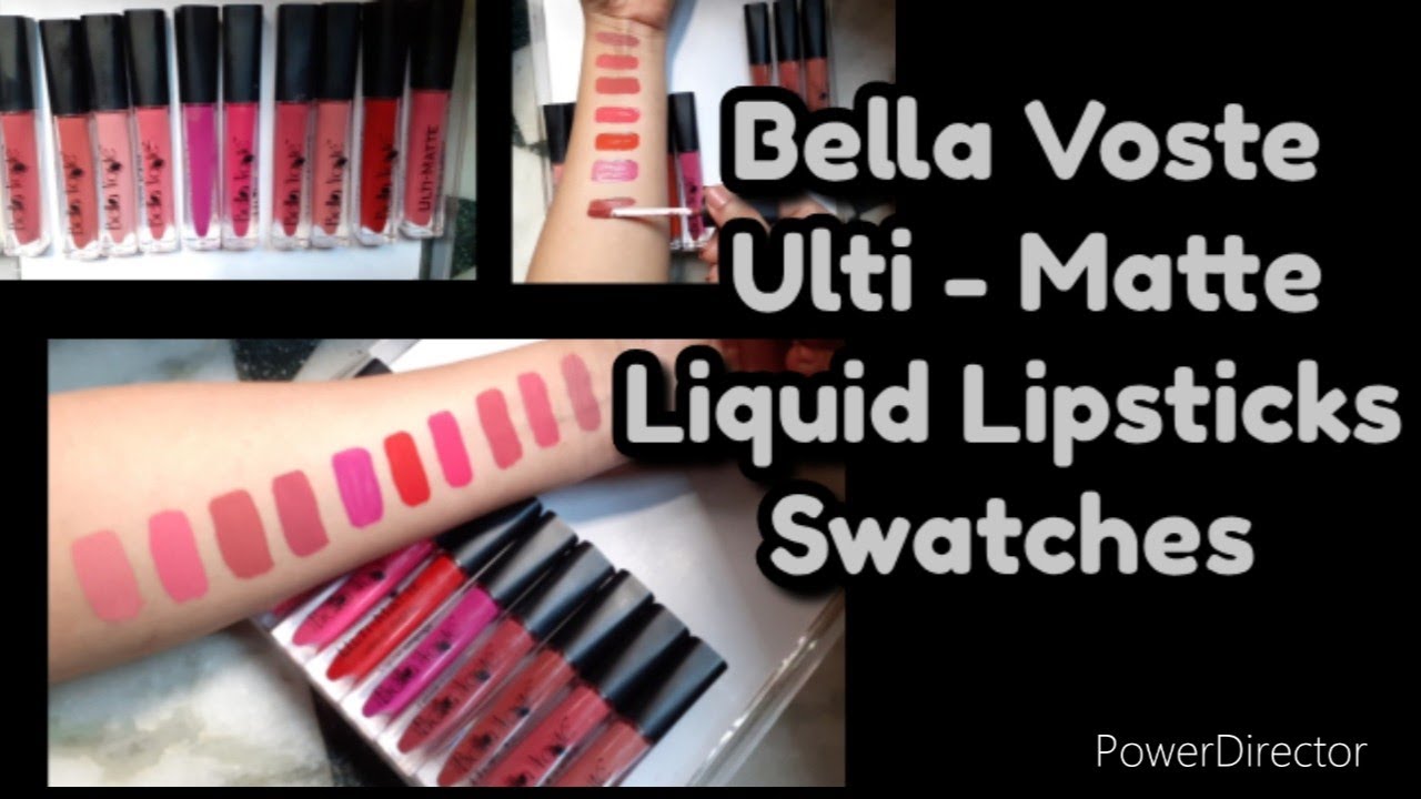 Bella Voste Ulti-Matte liquid lipstick | Best affordable liquid lipsticks | swatches of  10 shades |