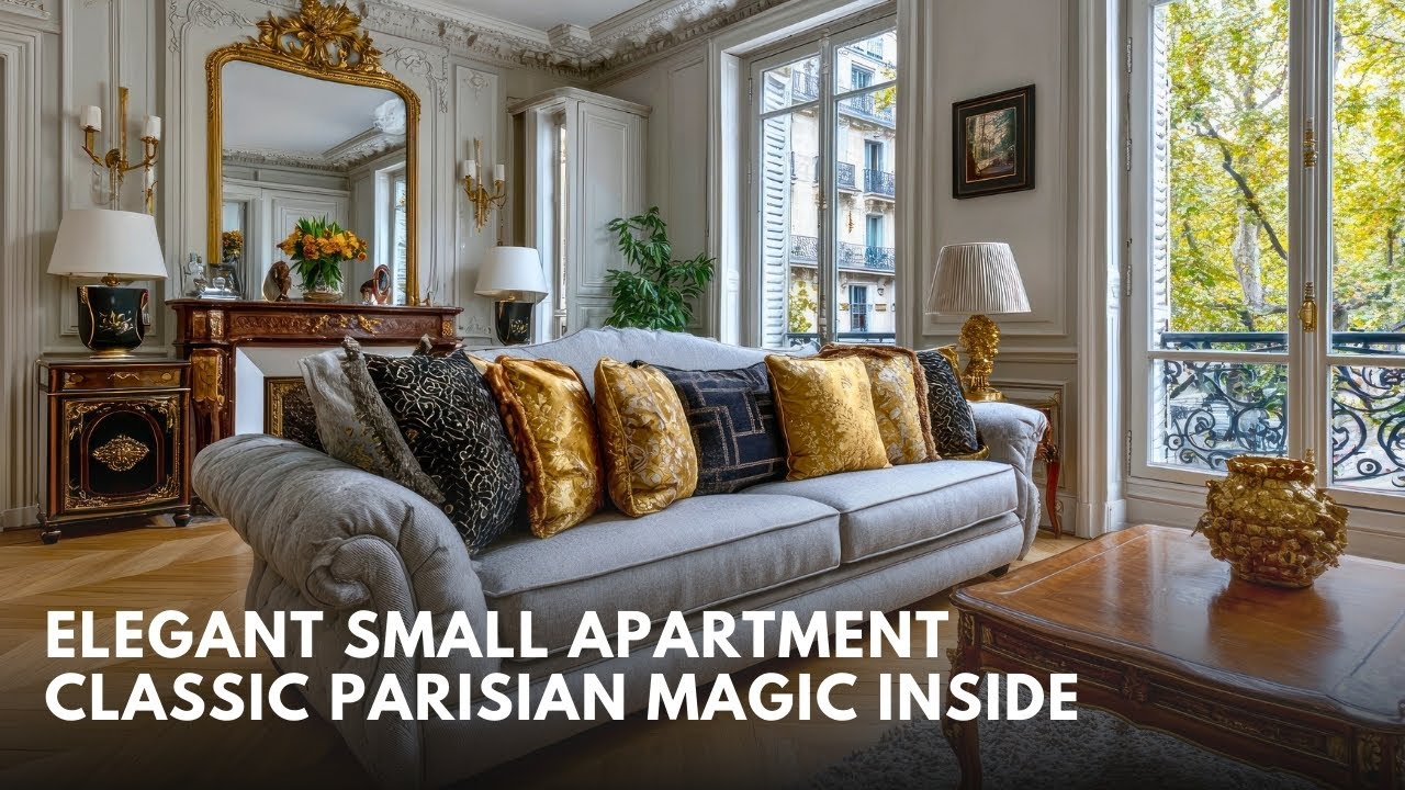 Elegant Small Apartment Capturing the Romance of Classic Parisian Homes