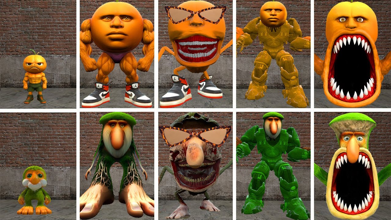 ???: ALL THE NEW EVOLUTIONARY FORMS OF THE ODINDINDUN FAMILY VS THE BRR BRR PATAPIM FAMILY IN GMOD!