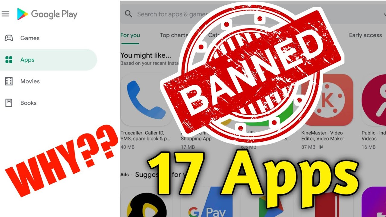 Google Banned Total 17 Apps From Google Play Store. But Why??