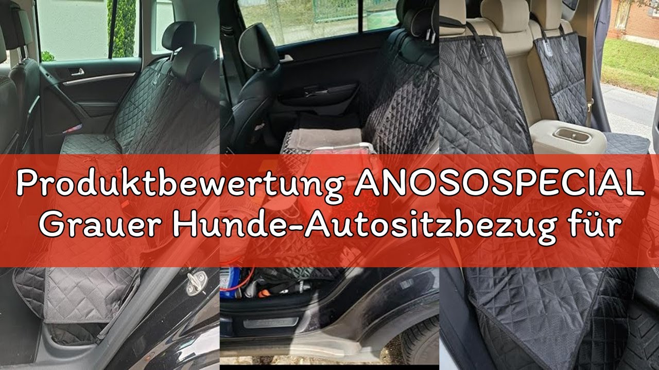 Produktbewertung ANOSOSPECIAL Grauer Hunde-Autositzbezug für Rücksitz, Haustierfreundlich und wasser
