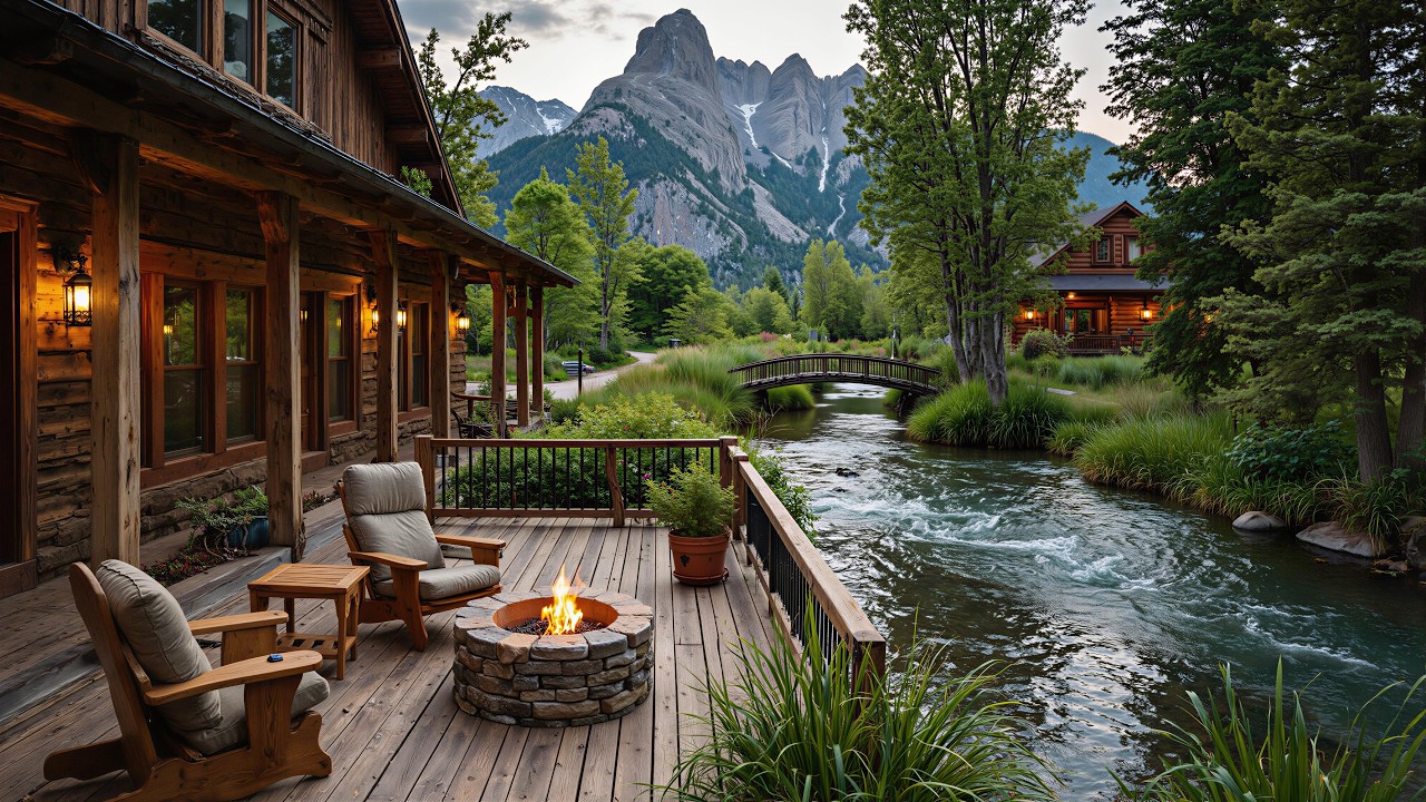 Relaxing Spring Piano Music Riverside Porch 🌿🌺 Relaxing Campfire & Bird Songs for Deep Relaxation