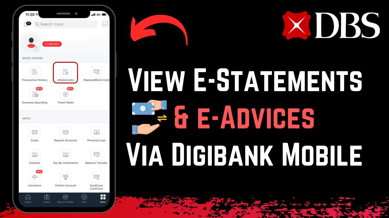 How to View Your eStatements and eAdvices using DBS digibank Mobile App