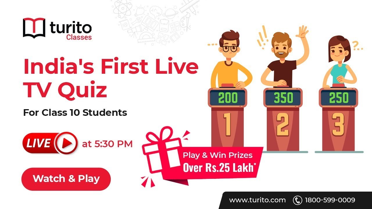 Live TV Quiz | Play & Win Rs. 25 Lakh worth Prizes | at 5:30 PM | Exclusively for Class 10 Students